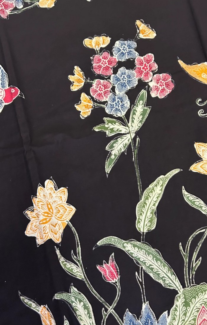 Bird & Butterfly among the Flowers Stalks Classic - Black