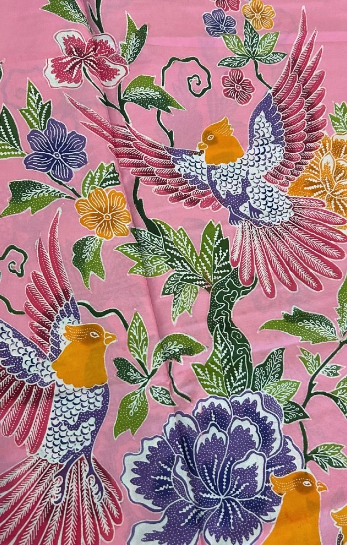 Birds gathered on Trees - Pink
