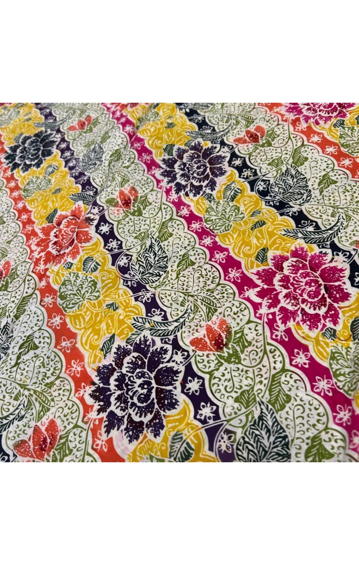 Flowers & Leaves in Diagonal - Yellow