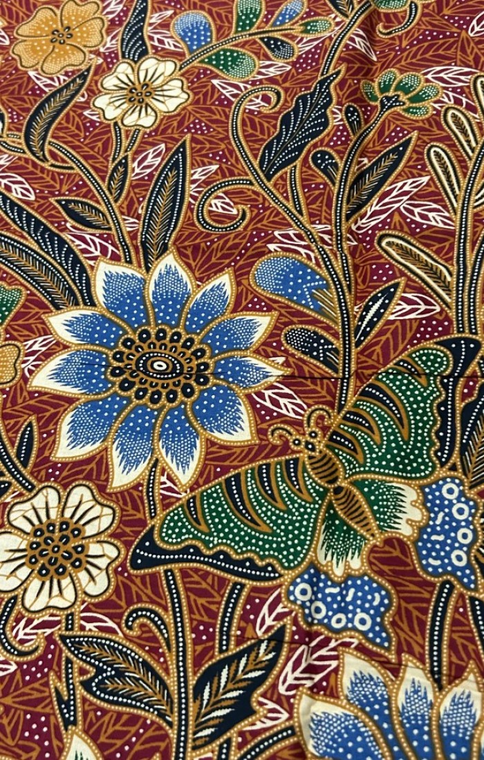 The Butterfly Flowers Panel - Red