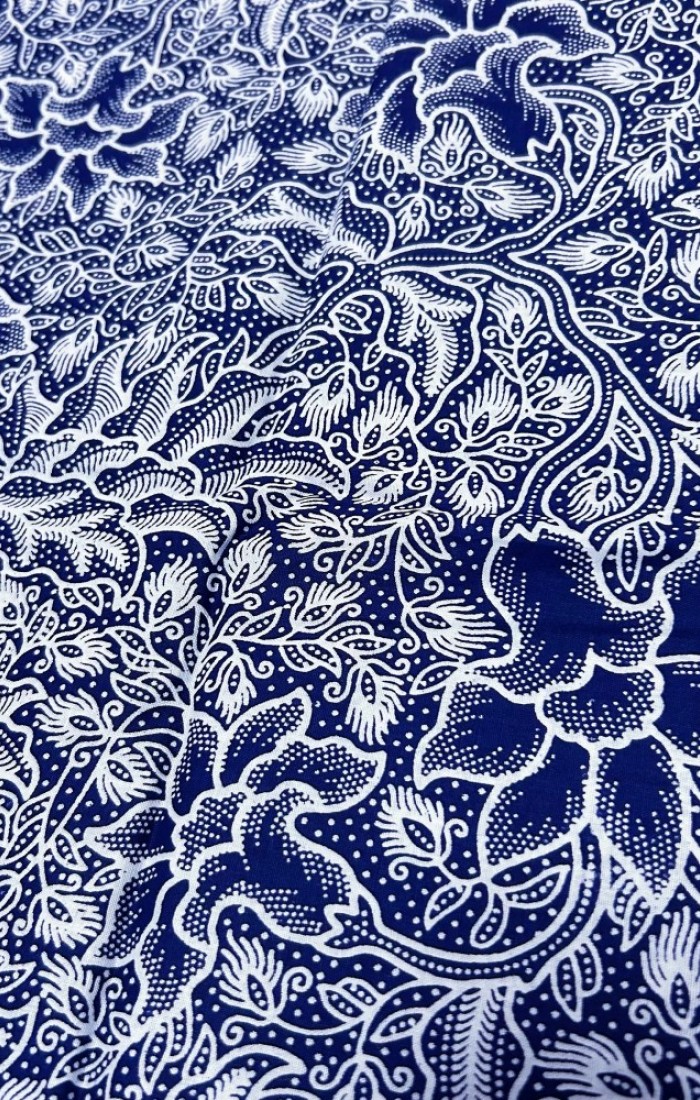 The Floral Vines Batik - Blue