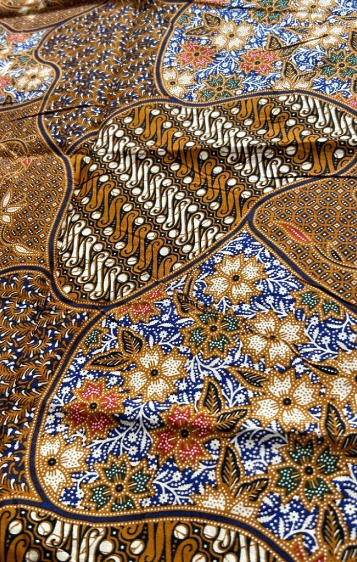 Traditional Padi Field Motif Batik - Blue