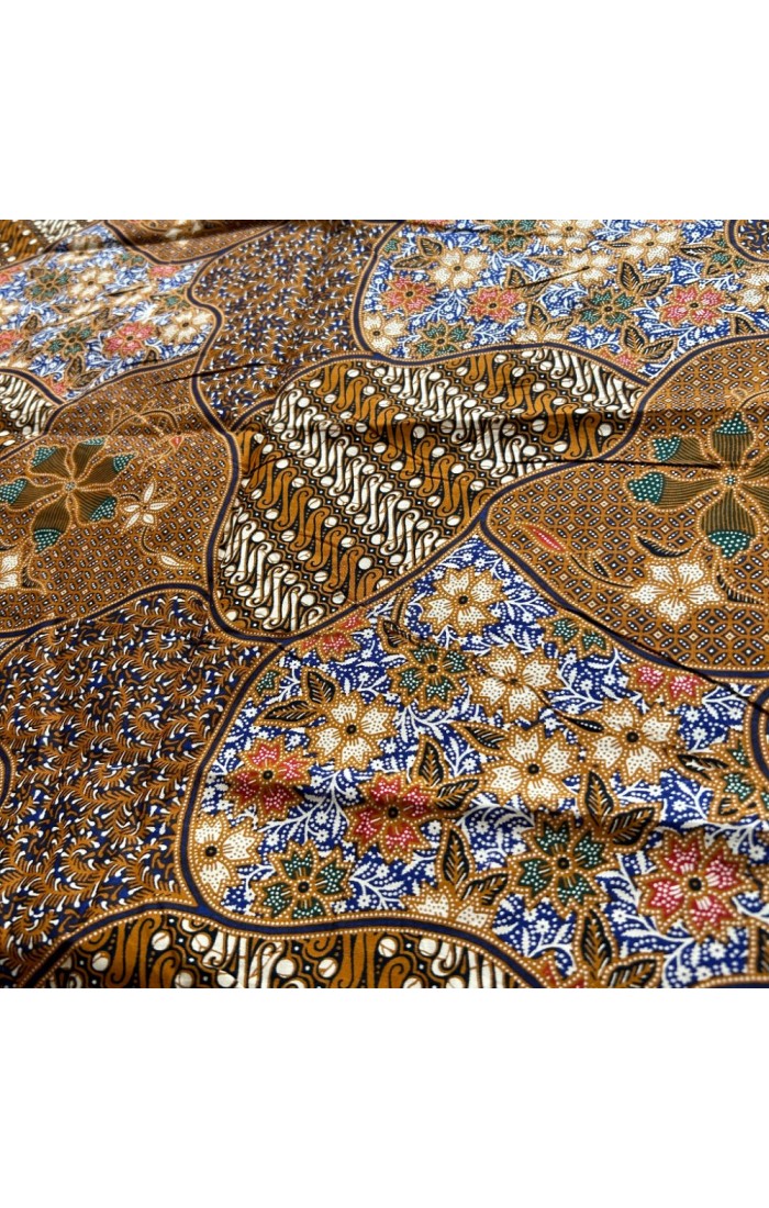 Traditional Padi Field Motif Batik - Blue